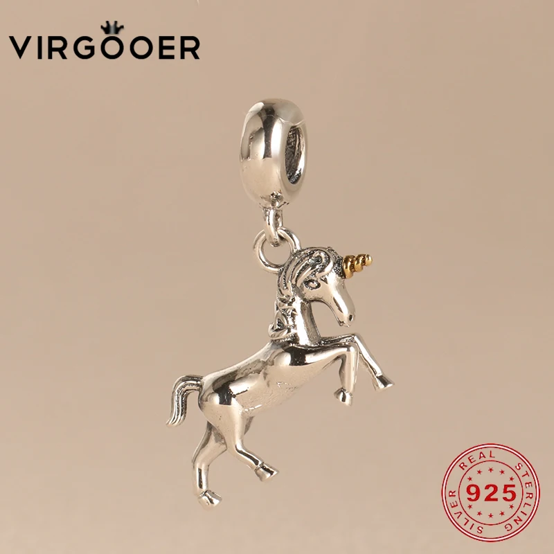 Virgooer Jewelry 925 Sterling Silver Family Horse Mickey Beads Pendants For Making Fit Original Pandora Charm Bracelets |