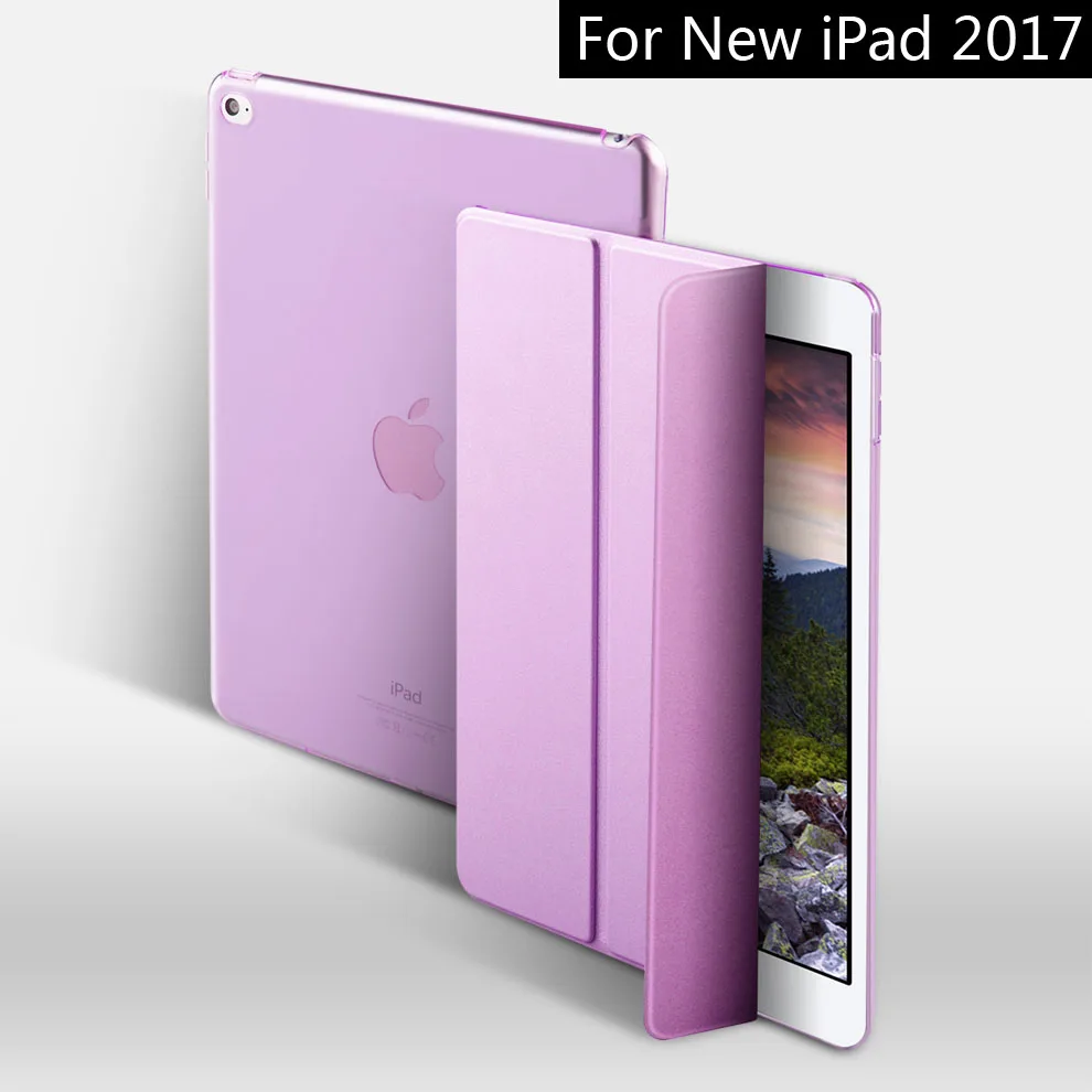 Фиолетовый Чехол для нового iPad 9,7 дюйма, ZVRUA YiPPee цветной PU смарт-чехол, Магнитный чехол, модель A1822 A1823 A1893 A1954 - Цвет: Фиолетовый