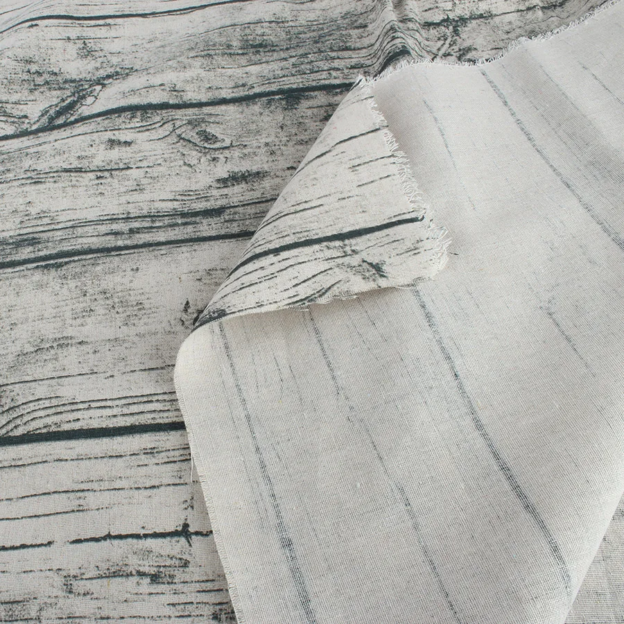 Винтажная древесная древесина Хлопчатобумажная Ткань Домашний текстиль декор