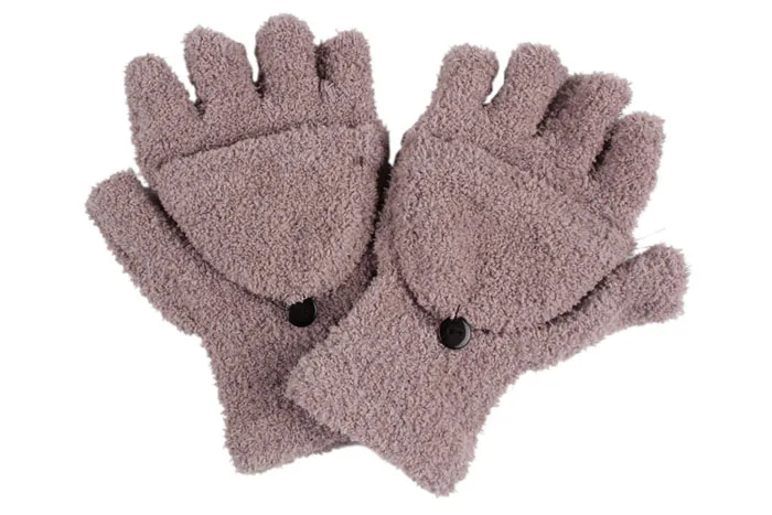 Женские зимние перчатки 2017 горячие модные дамские ручные теплые без пальцев