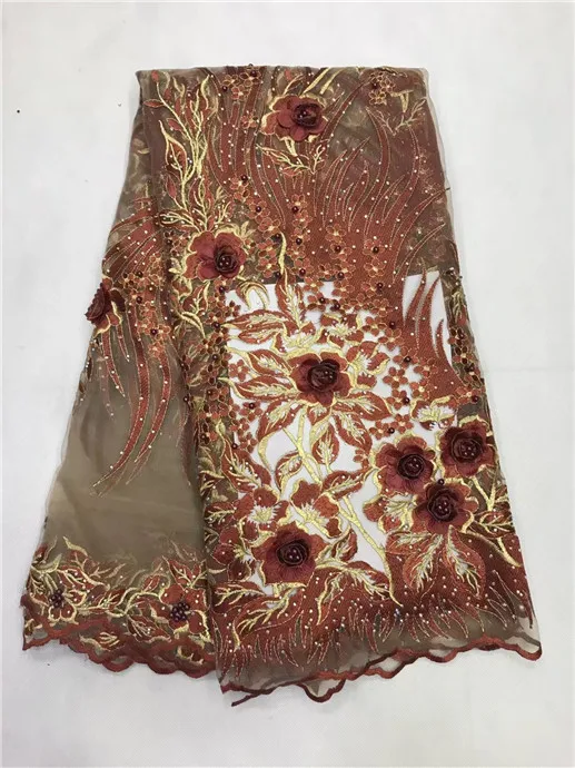 High Quality African Lace Fabrics 2018 Hot Sales French Mesh Laces cotton Jacquard weave drilling Beaded For partty!jl-1-2 | Дом и сад