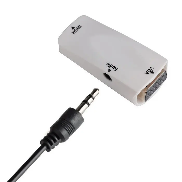 Адаптер HDMI с внутренней резьбой на выход VGA аудио для ПК Macbook проектора и монитора