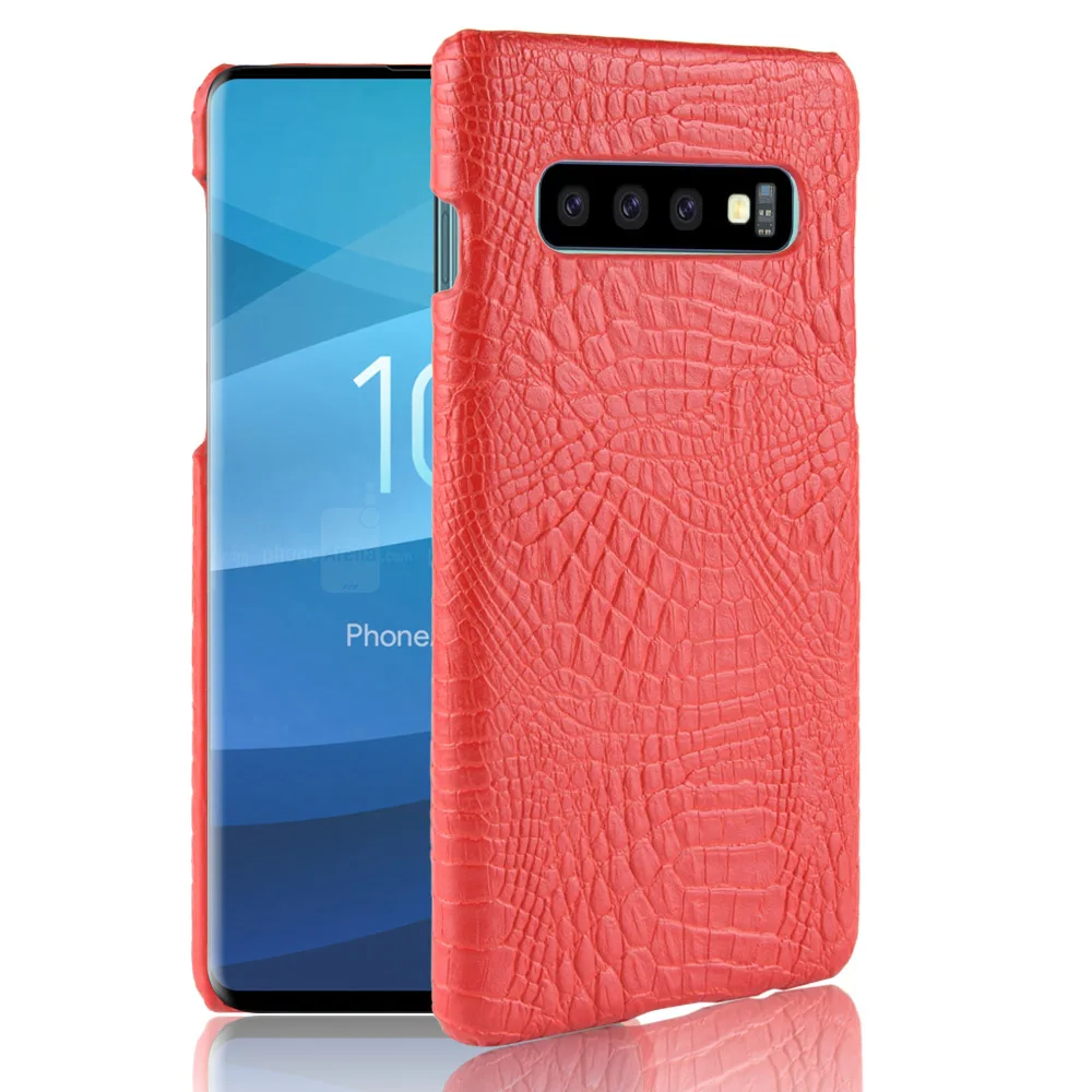 Чехлы для телефонов Samsung Galaxy S 6 7 8 9 10 edge plus с текстурой крокодила задняя крышка из
