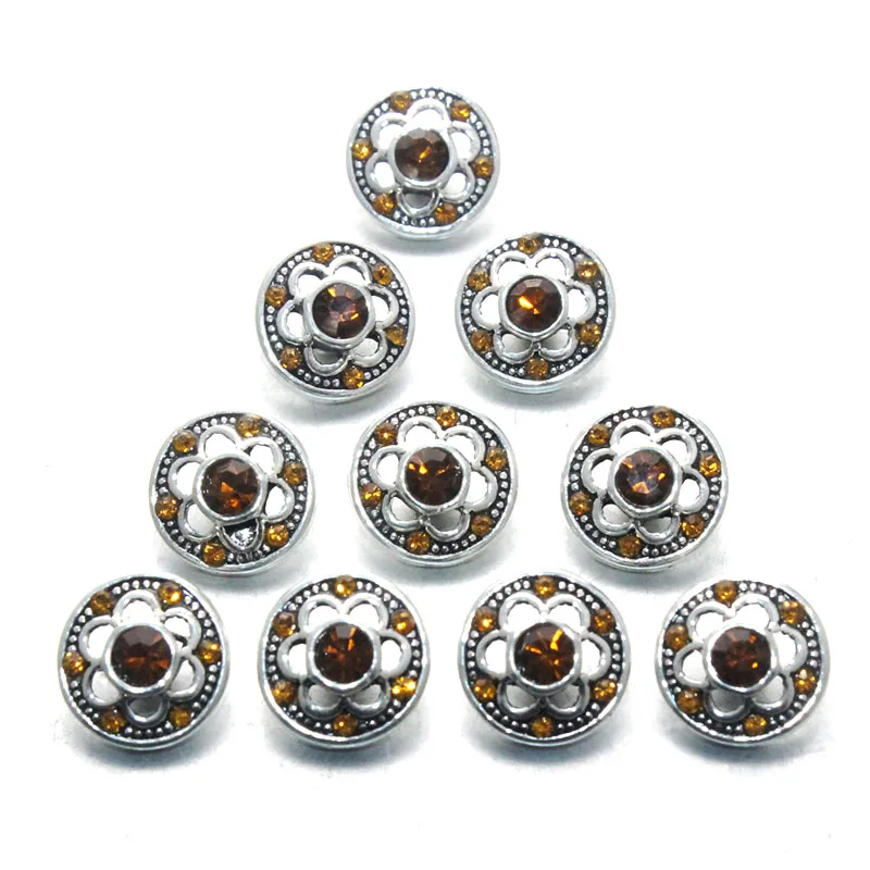 Boom Life wholesale 10pcs/lot High quality styles 12mm Metal Snap buttons Rhinestone watches Snaps Jewelry 011605 | Украшения и