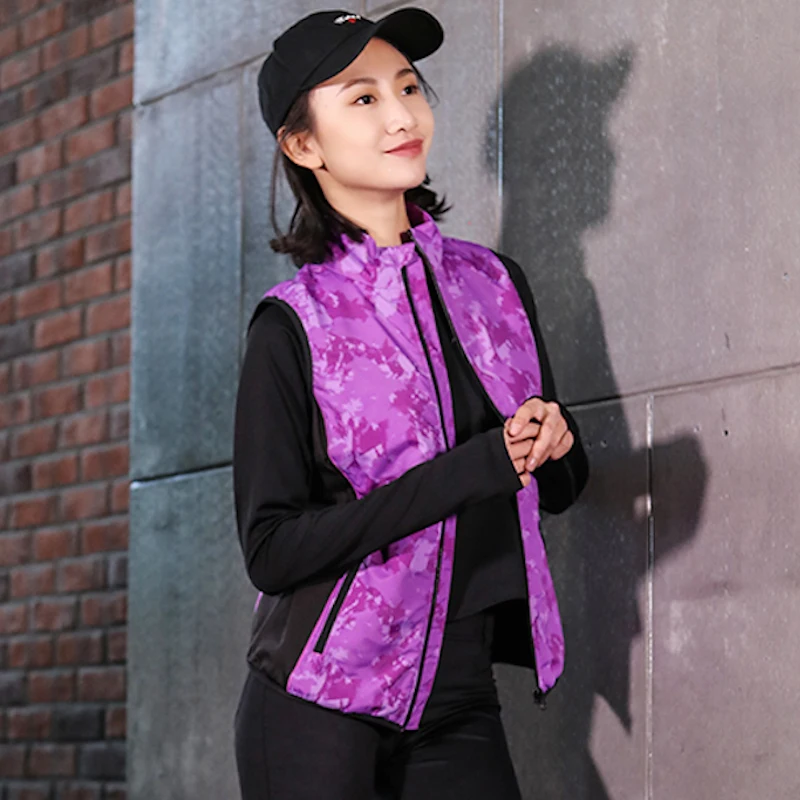 U женский жилет для бега мягкий теплый с 2 карманами на молнии пальто кемпинга