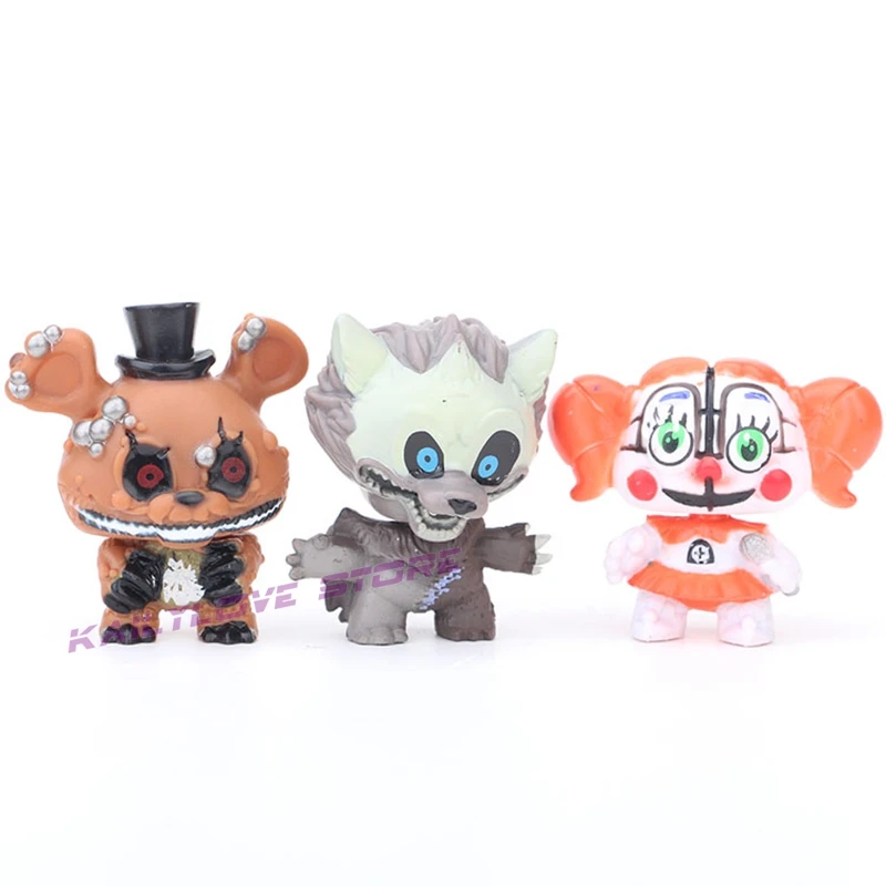 Newest 24 Pcs/Set FNAF Five Nights At Freddys Freddy toys 5-7cm Bonnie Foxy Fazbear Bear PVC Action Figures Party Gift | Игрушки и хобби