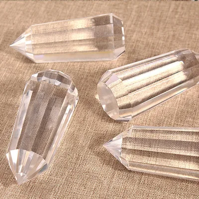 4PCS 12 Sided Clear Lemurian Seed Quartz Natural Vogel Inspired Crystal Wand Healing | Дом и сад