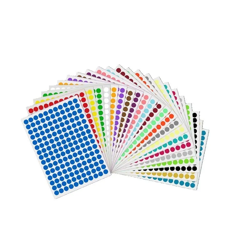 Разноцветные этикетки формата A4 круглые наклейки 1 см 2 5 3 4 и многое другое