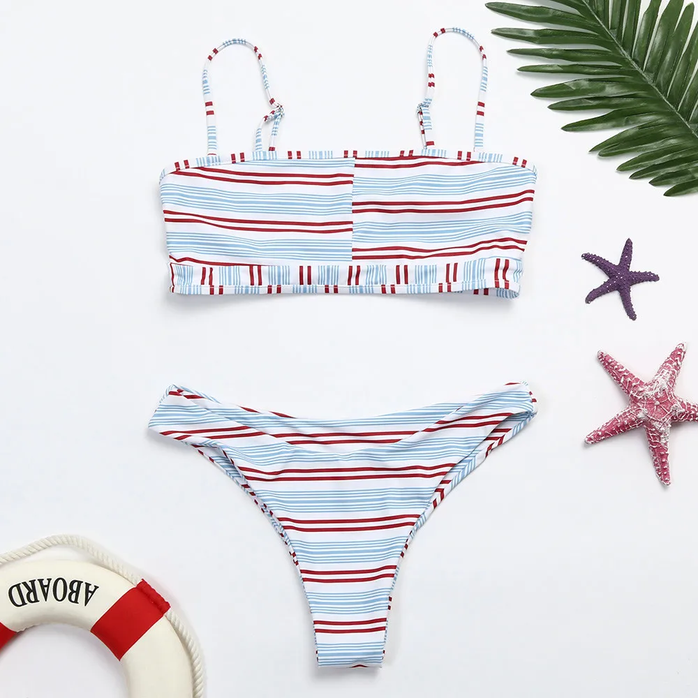 2018 купальники женские полосатые бикини пуш ап пляжная одежда biquini Bathingsuit 0 88| |