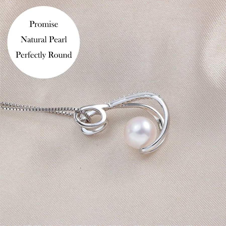 Promise Твердые Подвески из стерлингового серебра S925 женская элегантная почти без