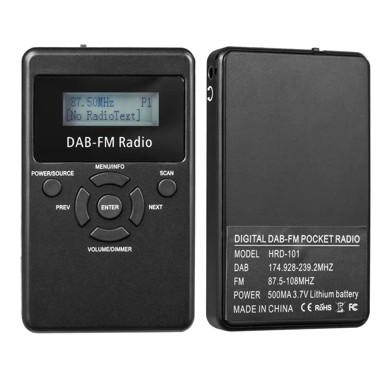 JINSERTA портативный DAB& FM стерео радио цифровое аудиовещание портативный карманный RDS приемник с наушниками и перезаряжаемой батареей