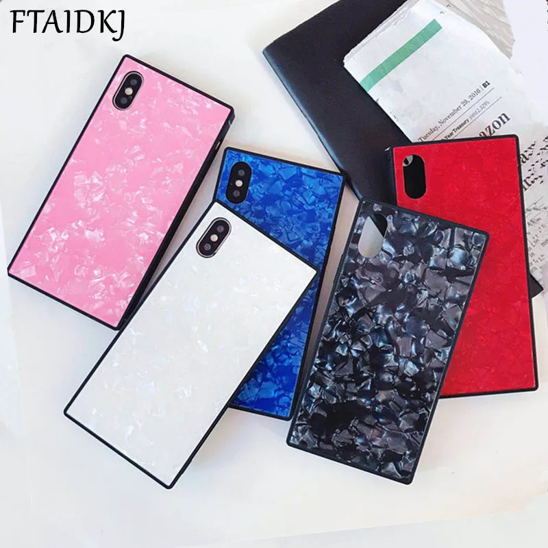 FTAIDKJ роскошный корпус из закаленного стекла чехол для iphone 11 Pro Max XS XR X iPhone 8 6 6S 7 Plus