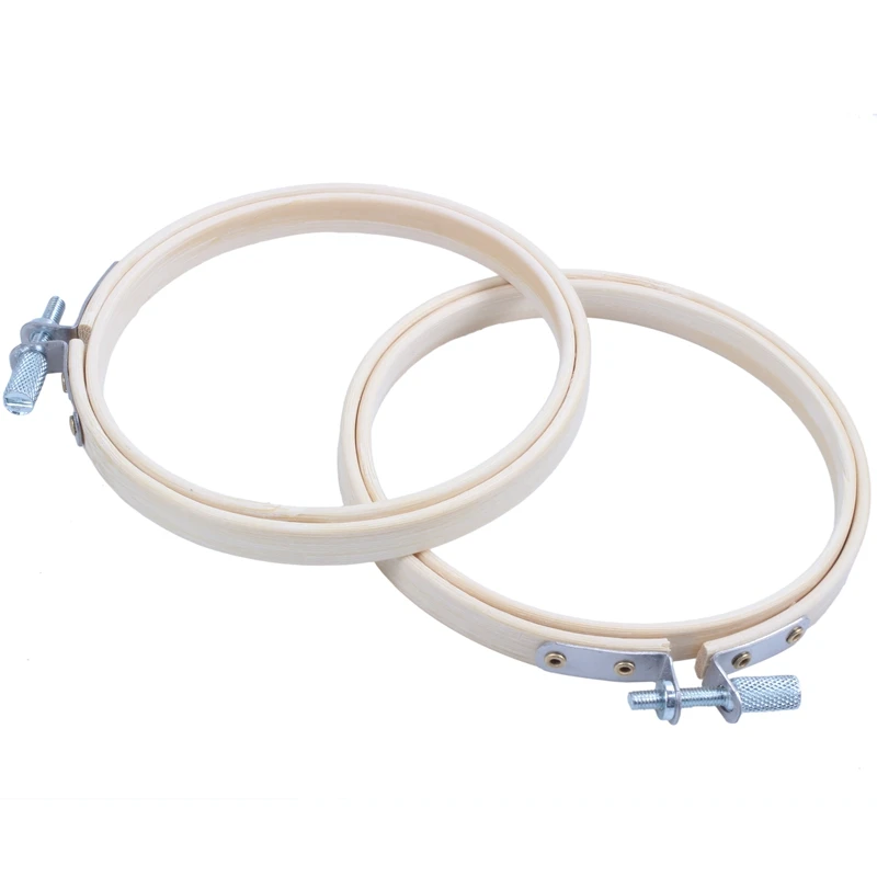 Набор колец с вышивкой обручи крестиком деревянные круглые регулируемые