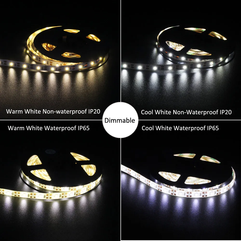 Светодиодная лента с питанием от аккумулятора 5 В 3528 SMD водонепроницаемая гибкая