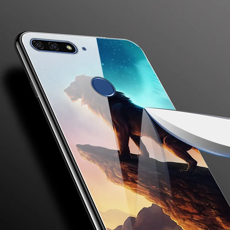 Флип-чехол для Huawei Honor 7C 5 7 дюйма силиконовый Жесткий чехол из закаленного стекла C