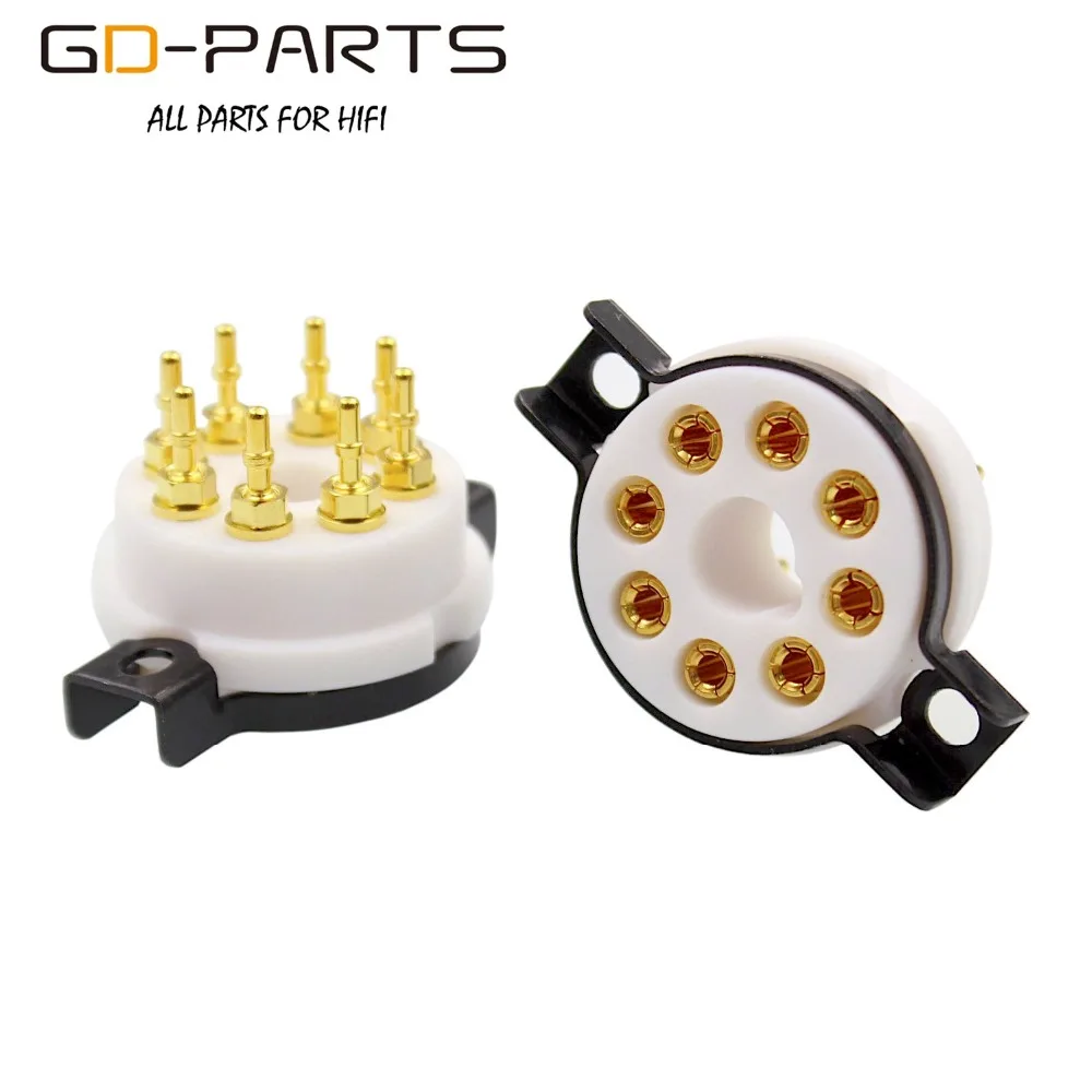 Позолоченные штифты K8A 8pin Octal PTFE вакуумная трубка с цоколем ДЛЯ KT88 KT66 EL34 5AR4 6L6 6CA7 6SL7