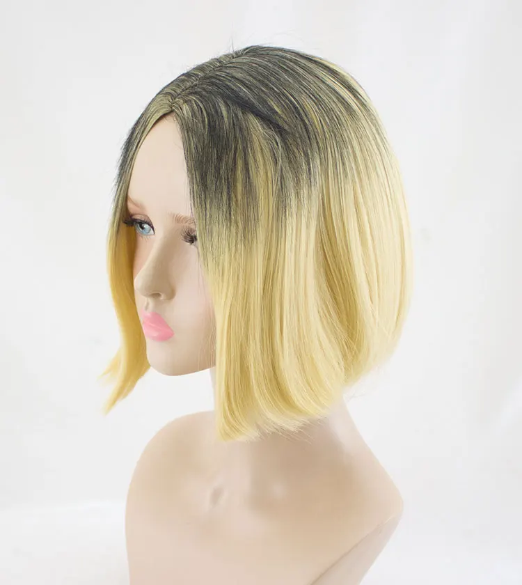 QC HSIU высокое качество Аниме Haikyuu! Kenma Kozume Косплей парик короткий желтый костюм играть парики Хэллоуин костюмы волосы