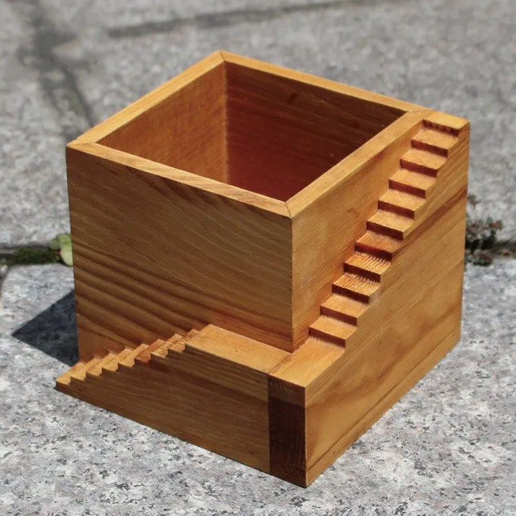 Суккулентные растения деревянный квадратный шаг цветочный горшок DIY кактус