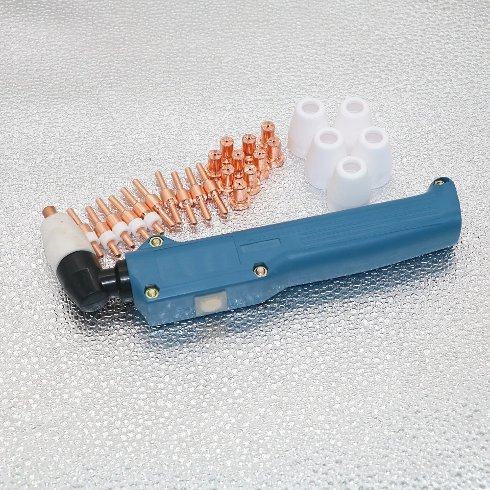

Plasma cutting torch PT31 40A torch body Head electrode nozzle shield Swirl ring Ceramic wear parts CUT LGK