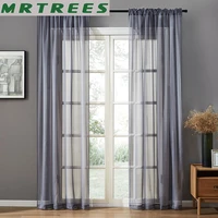 solid color modern tulle curtains for living room bedroom for the kitchen sheer voile curtains drapes curtain on the window