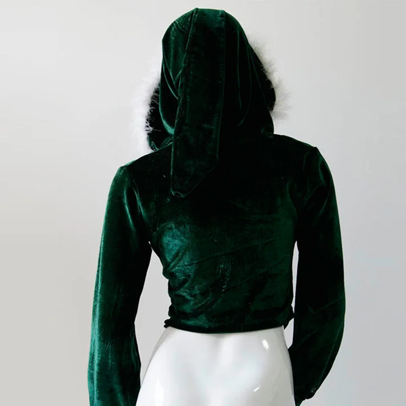 Заводская цена сексуальная темно зеленая Рождественская Толстовка женские