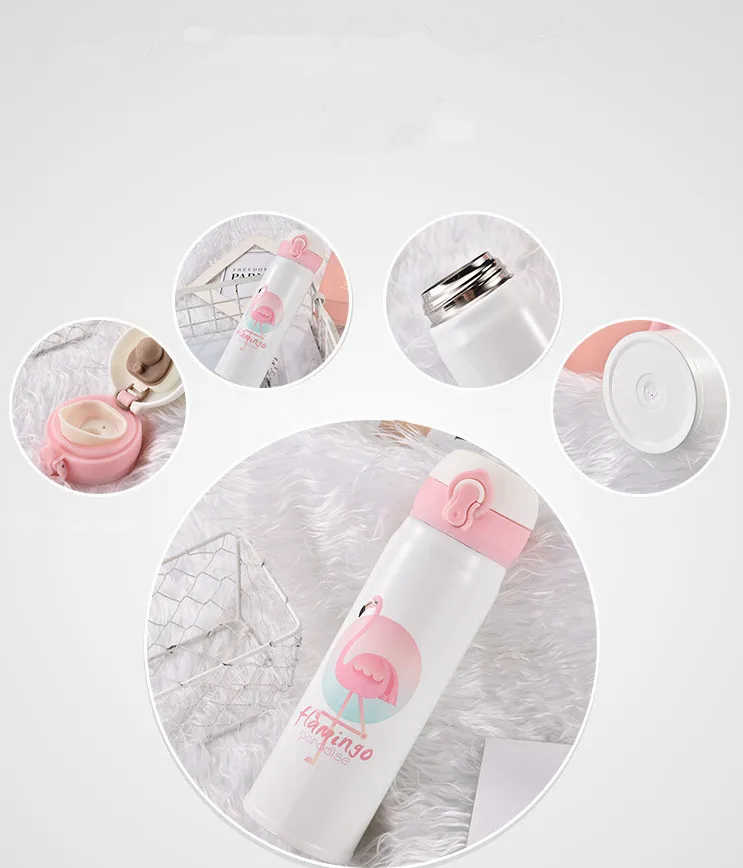 1 шт. новые кружки для путешествий с фламинго кофе чай термоизолированная