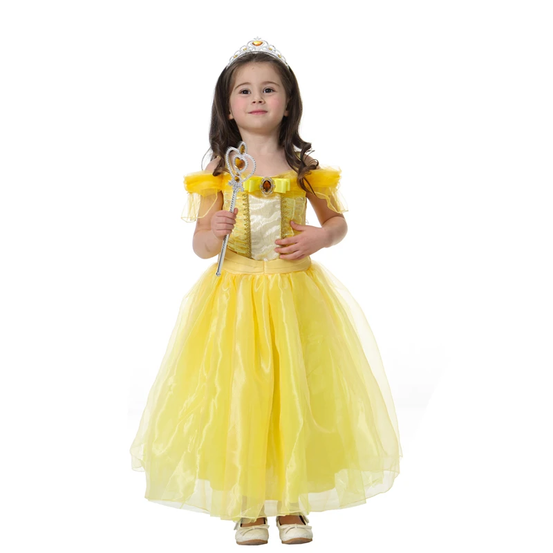 Girl Princess Belle Dress Children Christmas Clothing for Aurora Costume Kids Party Fancy Cosplay | Детская одежда и обувь