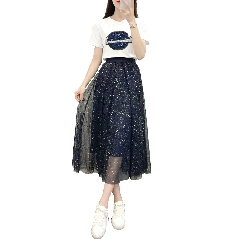 Платье женское с коротким рукавом 2 шт./компл. | Женская одежда