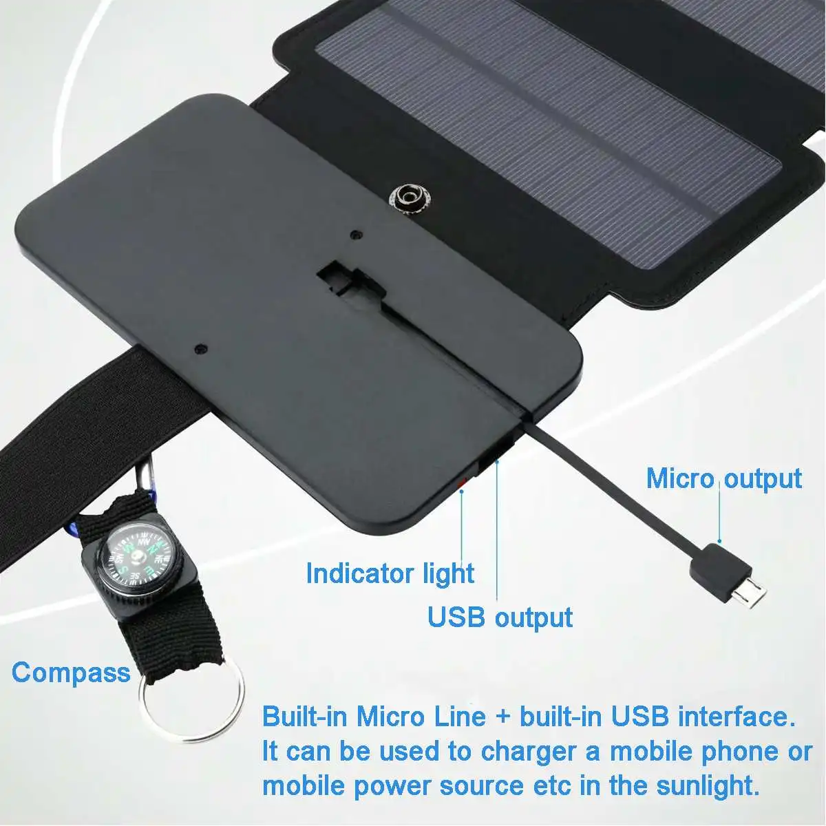Открытый Sunpower складные панели солнечных батарей 5 в 8 Вт 10 Вт портативный солнечный аккумулятор мобильного телефона для путешествий кемпинга пеших прогулок