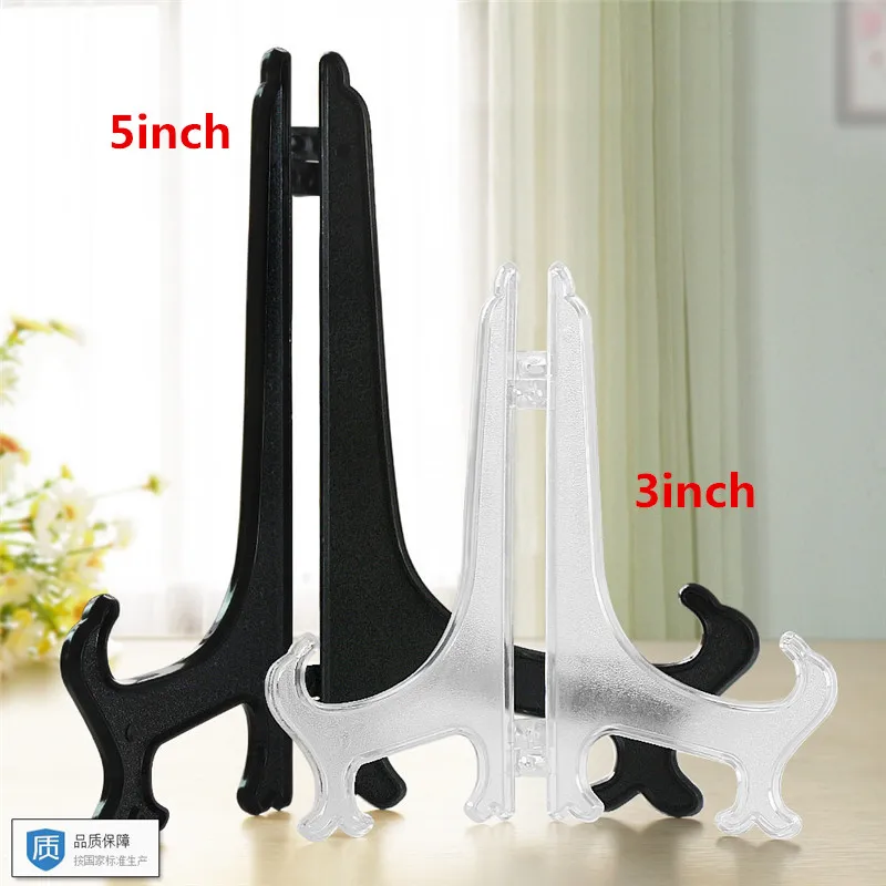 12 шт./компл. прозрачные пластиковые мольберты держатели для тарелок стеллаж