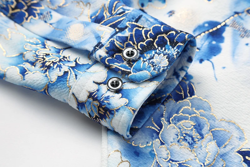 Мужская Повседневная рубашка MOGU повседневная приталенная с цветочным принтом