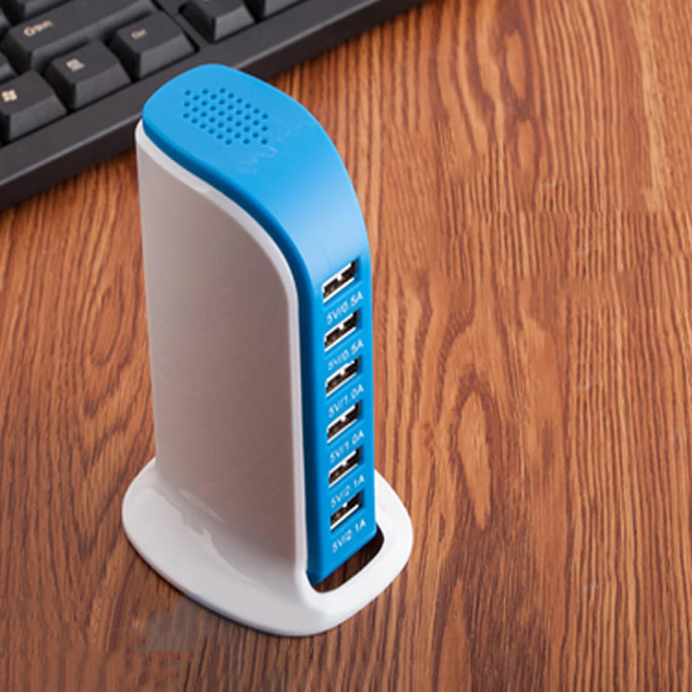 6 портов usb-хаб зарядное устройство 6А быстрая зарядная станция настольная дорожная розетка EU/US вилка для мобильного телефона зарядная станция для планшета