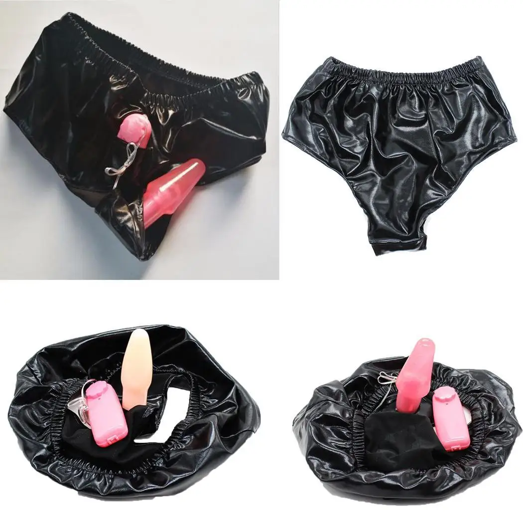 Женская мастурбация Анальная пробка вибратор черные пикантные трусики нижнее