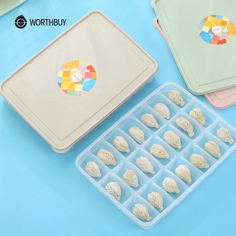 WORTHBUY 21 Сетка кухонная пельменница контейнер для хранения с крышкой BPA свободная