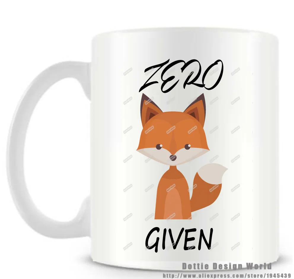 Zero fox Подарочная забавная Новинка кружка для путешествий 11 унций керамическая