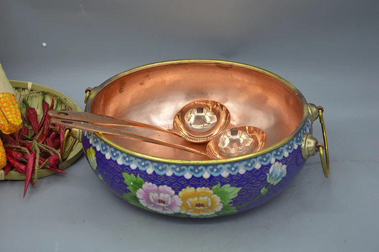 Cloisonne электромагнитная печь фиолетовый медный горячий горшок утолщенная Бытовая