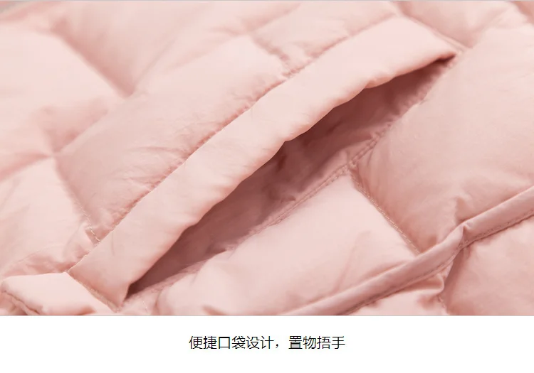 SEMIR женский стеганый легкий короткий пуховик с капюшоном с наклонным карманом, Женская пуховая куртка на подкладке