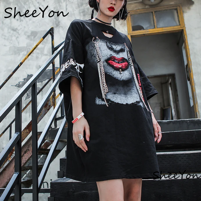 Sheeyon хлопок футболка с принтом женские Круглый воротник коротким рукавом женская