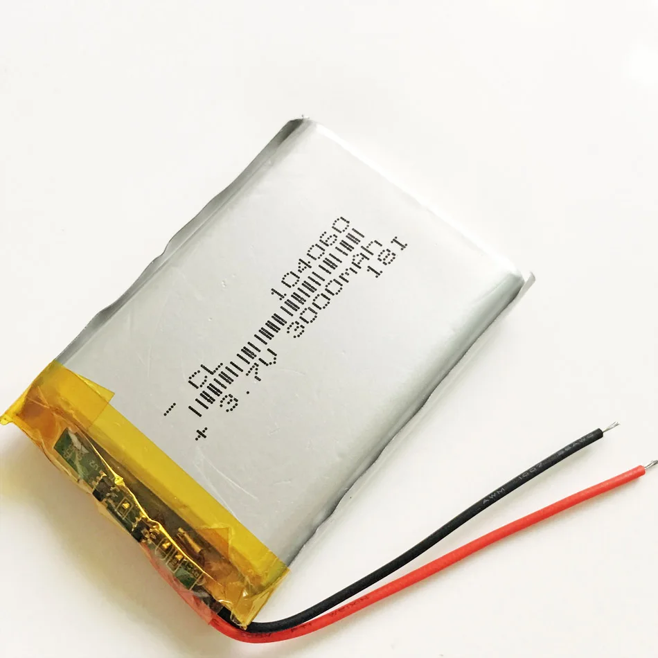 Литий-полимерная аккумуляторная батарея 3 7 в 3000 мАч 104060 для GPS PSP DVD E-Book Tablet PC power bank