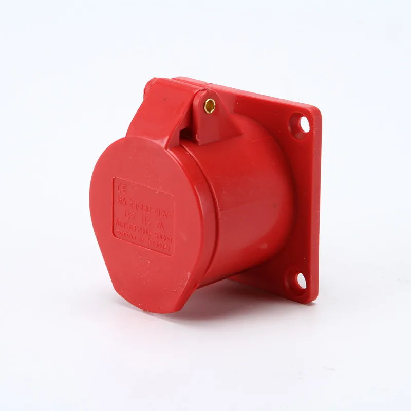 32A-4Pin Socket 32A 3P+ E 4 Pin разъем мужской и женский розетки водонепроницаемый IP44 220-240V - Цвет: 32A-4Pin Socket