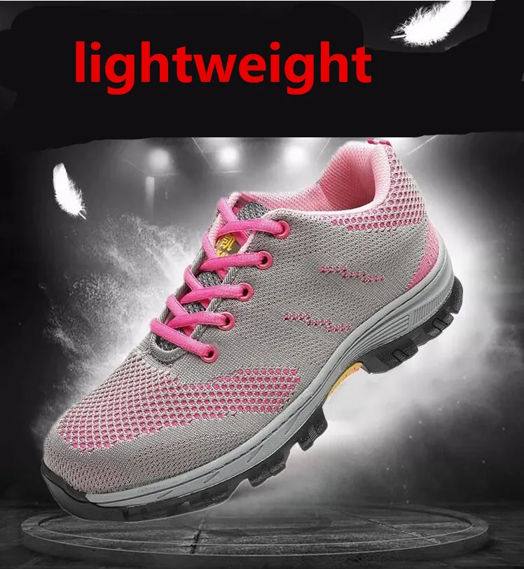 Zero/женские легкие ботинки Рабочая безопасная обувь со стальным носком для защиты