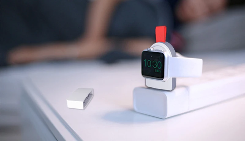 Портативное беспроводное зарядное устройство для Apple Watch 4 3 2 1 серии магнитное зарядное устройство s адаптер зарядная док-станция встроенный USB разъем порт кабель