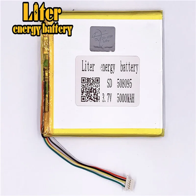 1 0 мм 5pin разъем 508095 5000mah 3 7 V дешевая цена литий полимерный аккумулятор для