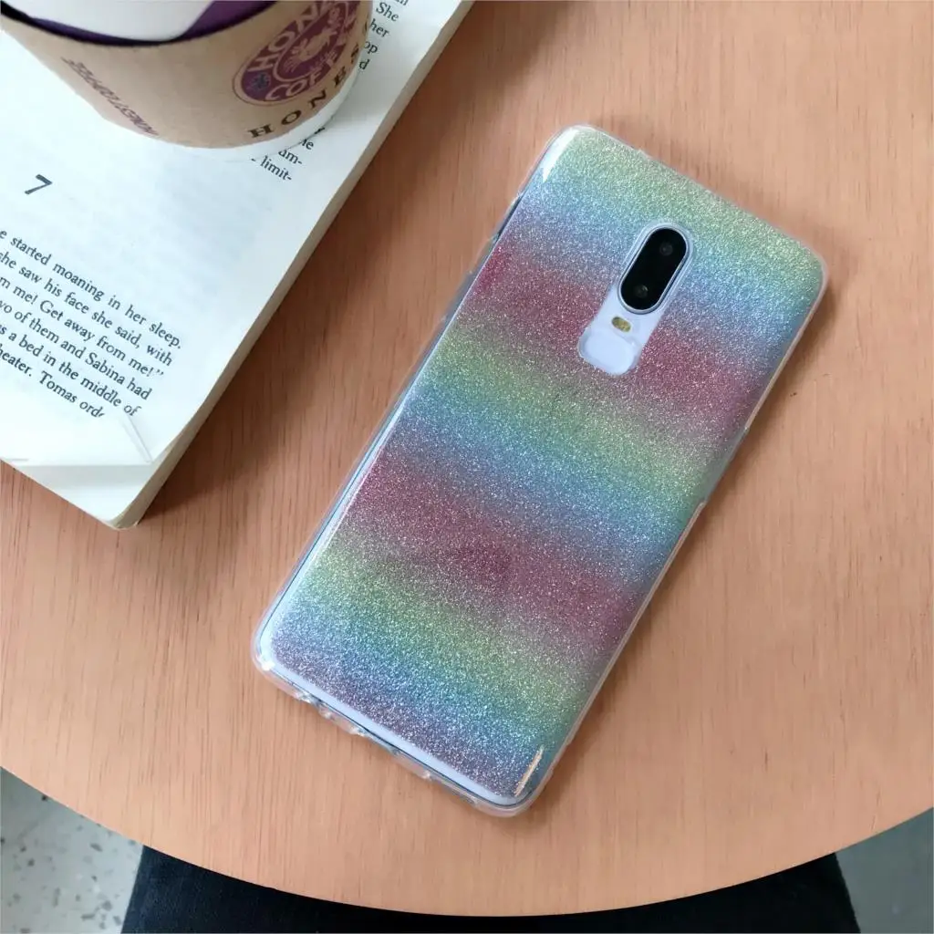 Gradient Aurora Laser Case For OnePlus 6 6T 5T 7 Cover Silicone TPU Soft Phone Cases LG G5 G6 G7 V10 V20 V30 K8 K10 2017 2018 Q6 |