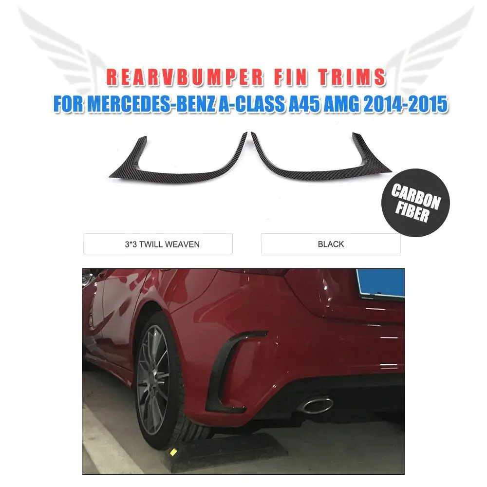 1 пара передний бампер из углеродного волокна для Mercedes Benz A class W176 A45 AMG 2014 2015|amg