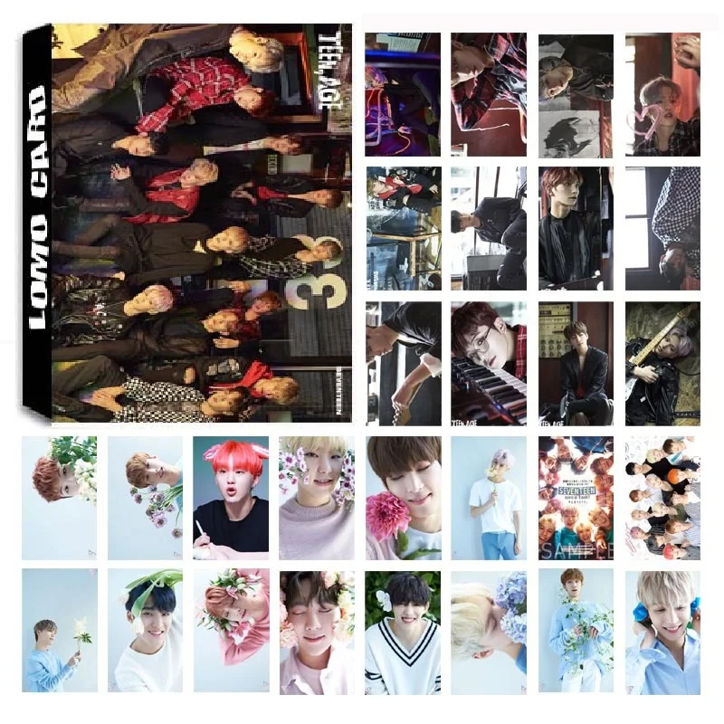 Фотоальбом KPOP Seventeen Team 3 коллекция 30 шт./компл. фотооткрытка с надписью Love HD ПВХ
