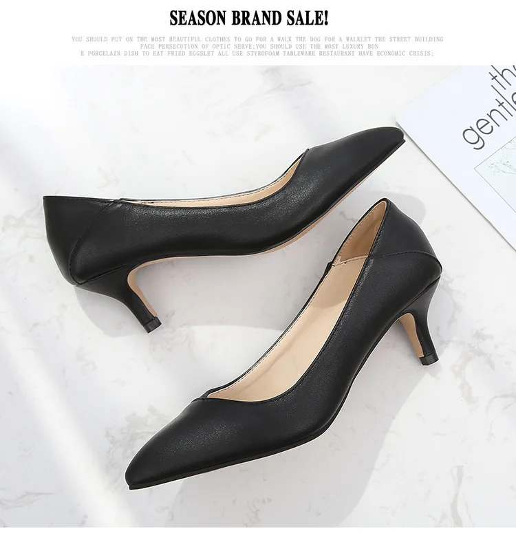 Модная искусственная кожа на среднем каблуке с острым носком 2 способа ношения