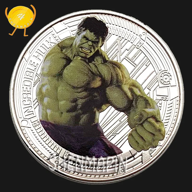 Мстители финальная битва памятная монета Marvel фильм коллекционные монеты Детский мультфильм анимационная игрушка Подарки на день рождения 7 шт