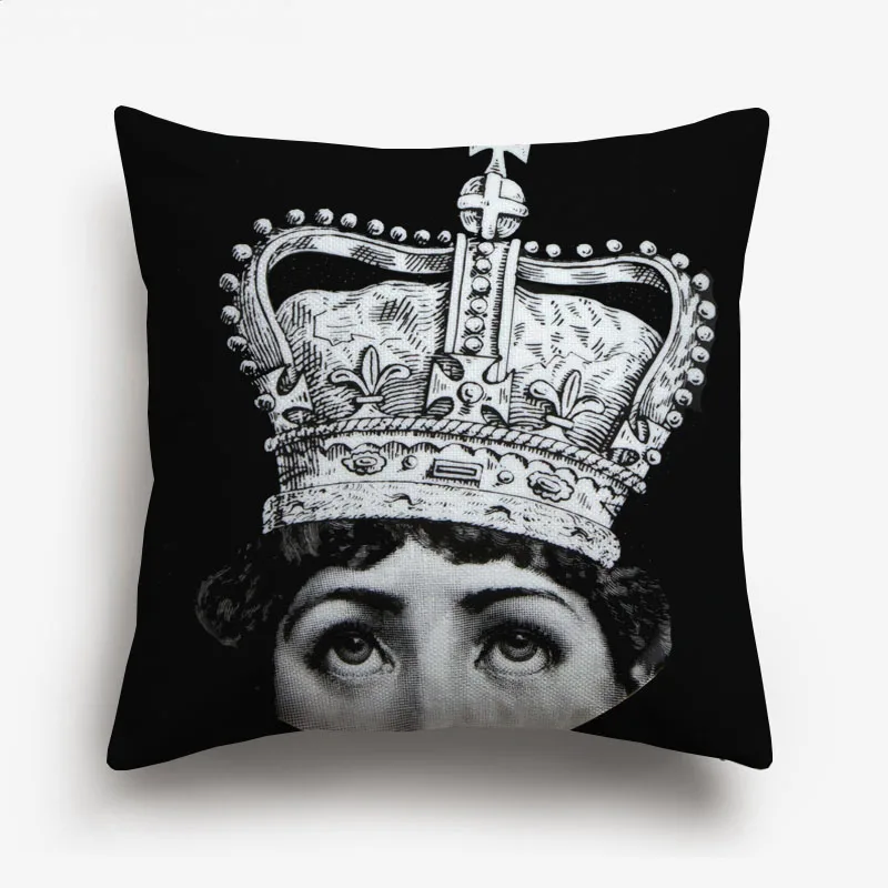Fornasetti уход за кожей лица живопись подушки, Наволочки Ретро Винтаж Красота губы девушки глаз ручная Подушка для дивана наволочка хлопок постельное белье