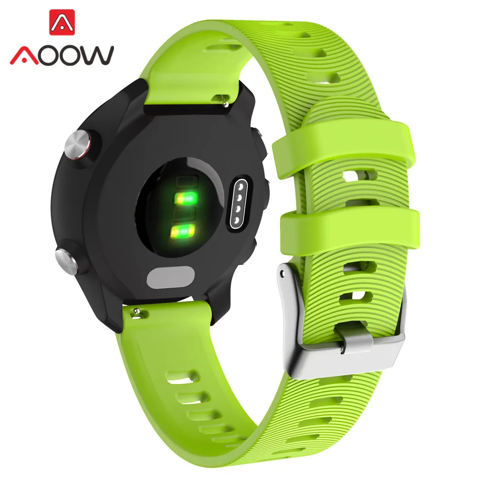 Ремешок силиконовый для наручных часов 20 мм Garmin Forerunner 245M 245 645 | Наручные часы